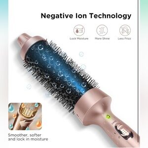 Beauty Hair Curling Brush, 1.3"/35mm Heated Round Brush